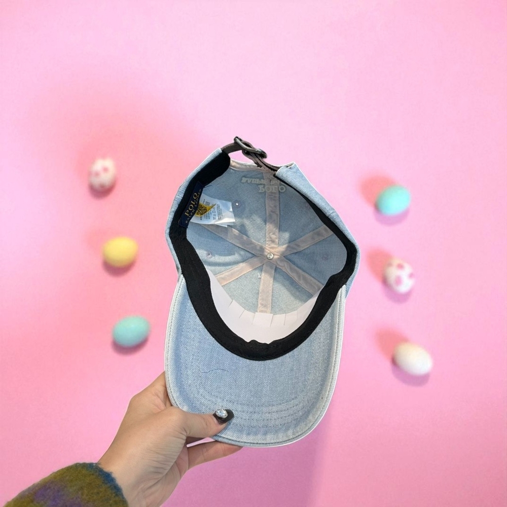 Polo by Ralph Lauren Light Blue Hat with Bear Design - Picture 6 of 8